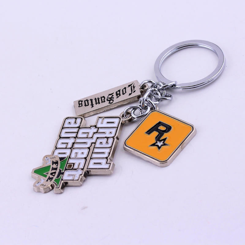 Wholesale Rampage 5GTA5 Grand Theft Auto Combination Metal Keychains